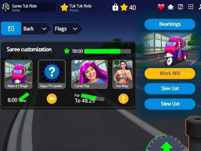 Saree Tuk Tuk Ride Game Screenshot